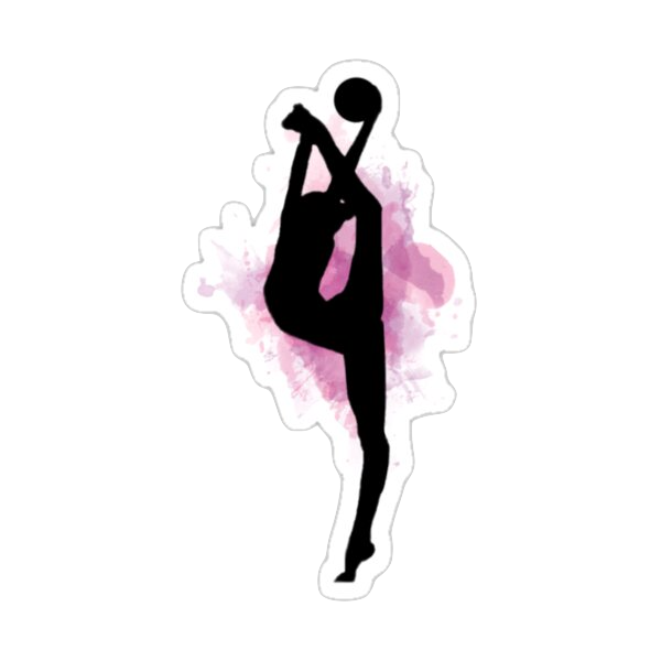 Силуэт гимнастки в прыжке