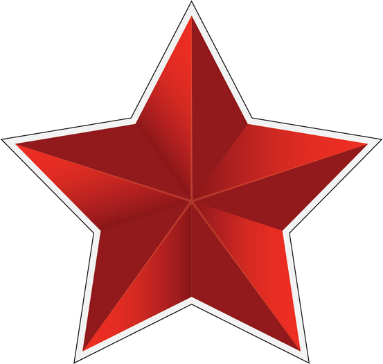 Наклейка красная звезда