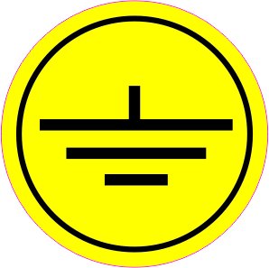 Наклейка заземление