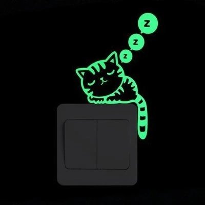 Люминесцентные наклейки на выключатели