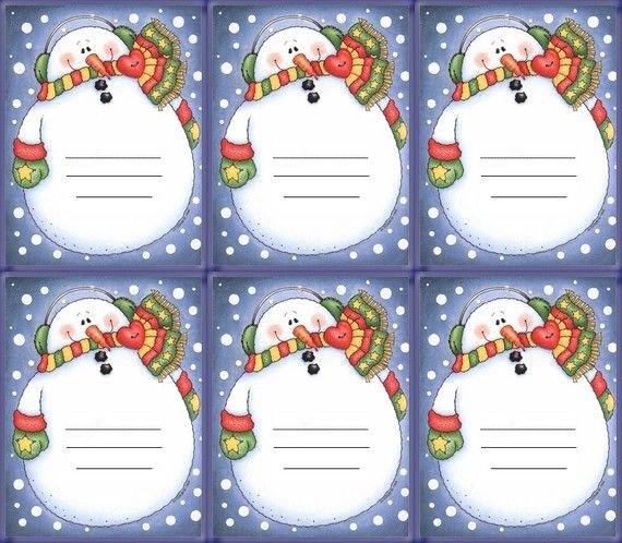 Ярлыки для подарков на новый год