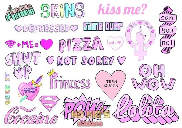 Наклейки для ежедневника черно белые