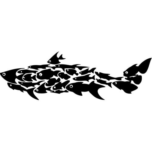 Наклейка рыбки на автомобиле