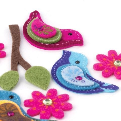 Декоративные птички из фетра