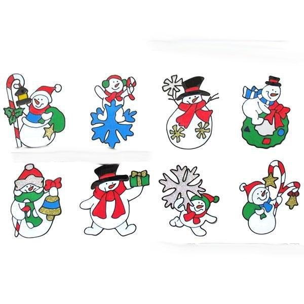 Рождественские наклейки на окна