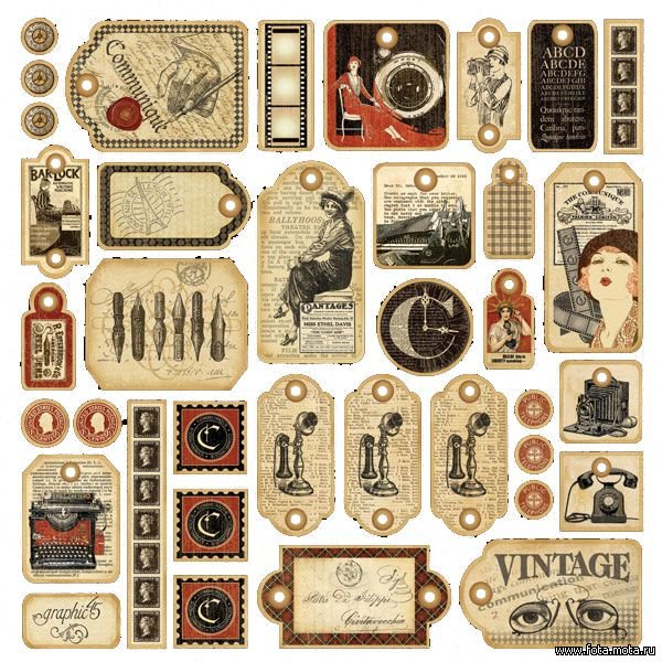 Наклейки в старинном стиле