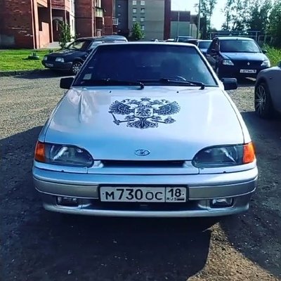 Наклейка 14 на ВАЗ 2114 на капот