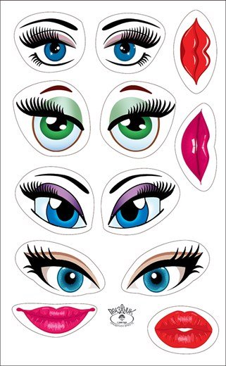 Цветные глазки для поделок