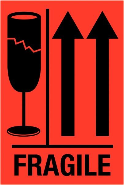 Знак хрупкое на упаковке