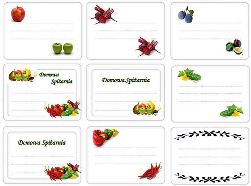 Этикетки для заготовок