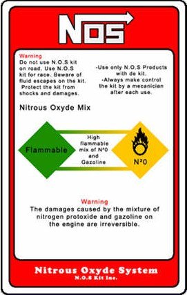 Nos закись азота наклейка
