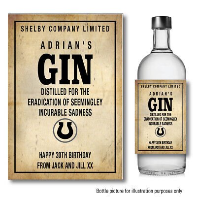 Этикетка Джина на бутылку