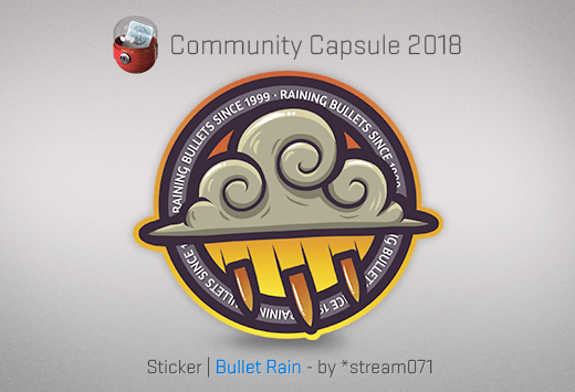 Наклейка дождь из пуль