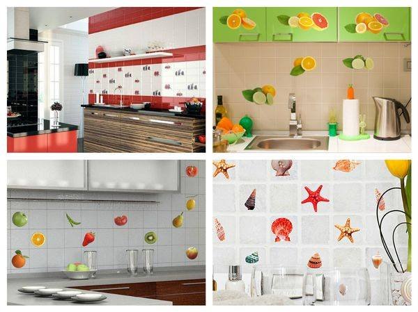 Самоклеящаяся плитка для стен на кухне