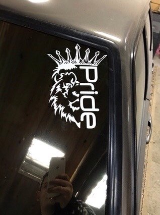 Наклейка Прайд на ВАЗ 2107