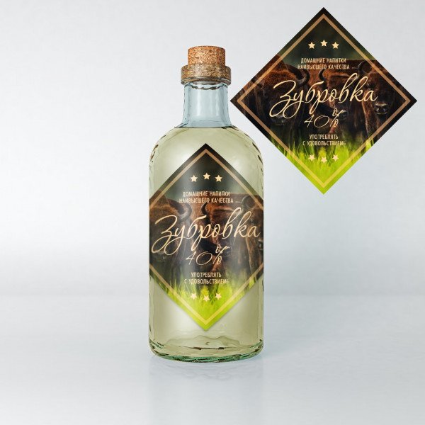 Зубровка настойка этикетка