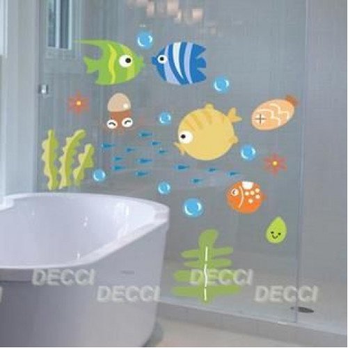 Интерьерные наклейки в ванную комнату