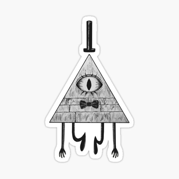 Гравити Фолз Билл черно белый