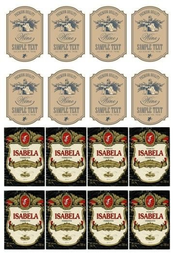 Наклейки для мыла вино