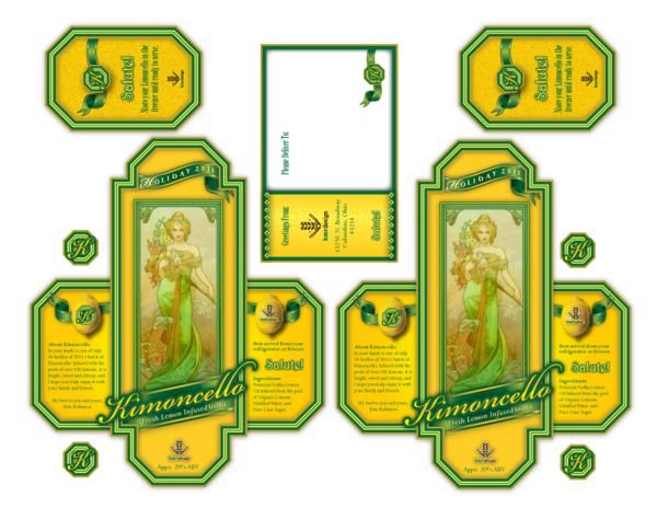 Итальянское Лимончелло этикетка