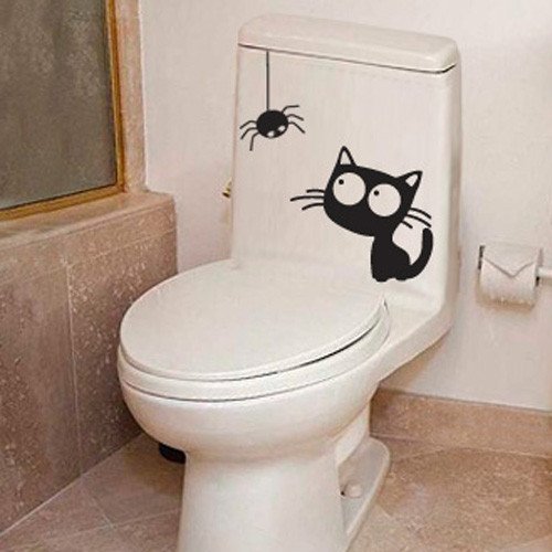 Наклейки на унитаз котята