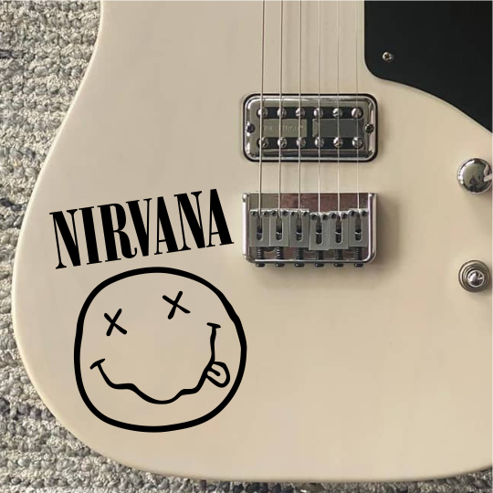 Nirvana наклейка на гитару
