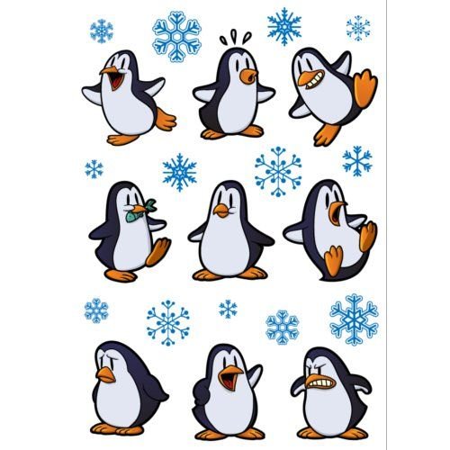 Наклейки пингвинчики