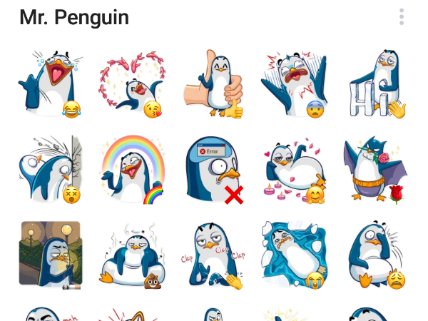 Наклейки пингвинчики