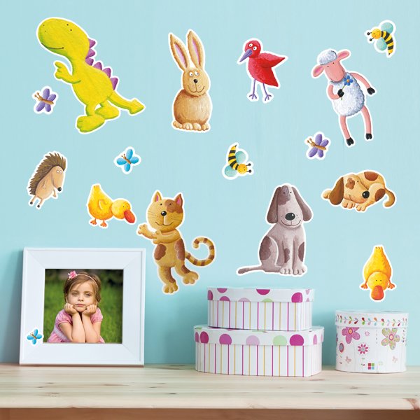 Интерьерные наклейки Веселые