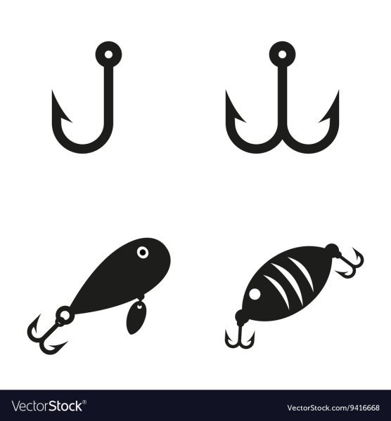 Рыболовный крючок вектор