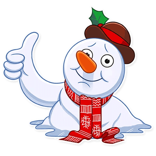 Стикеры Снеговичок телеграм