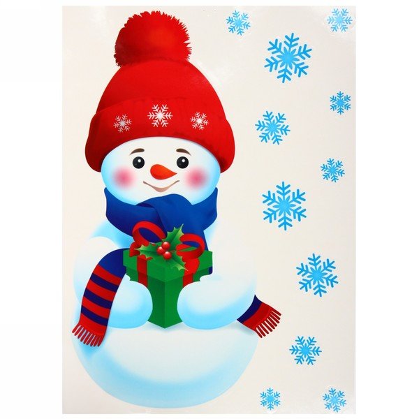 Снеговик печать цветная