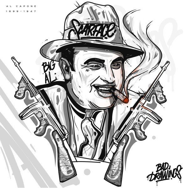 Гангстер наклейка