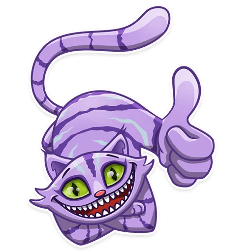 Набор стикеров Чеширский кот