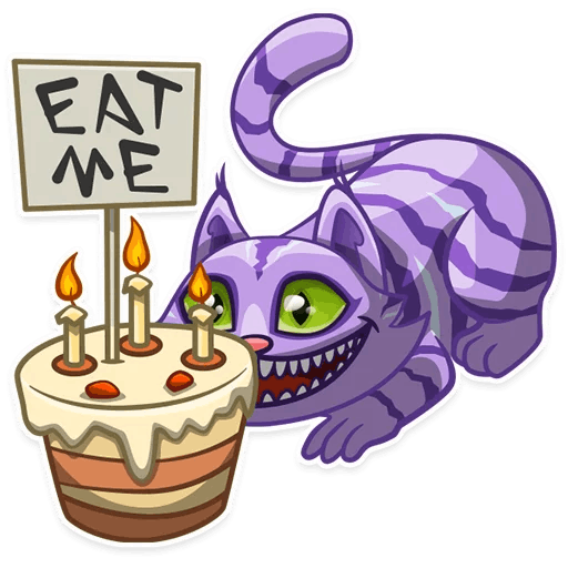 Стикеры телеграмм Чеширский кот