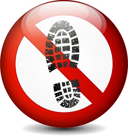 Запрещающие знаки обувь