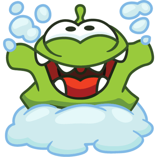 Стикеры зима с ам Нямом