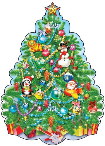 Елка печать цветная