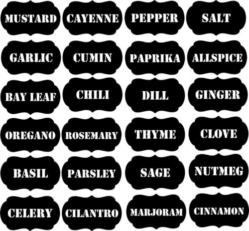 Этикетки для круп и специй черно белые