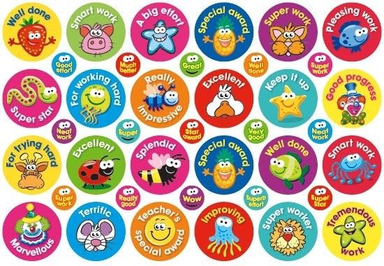 Поощрительные наклейки на английском