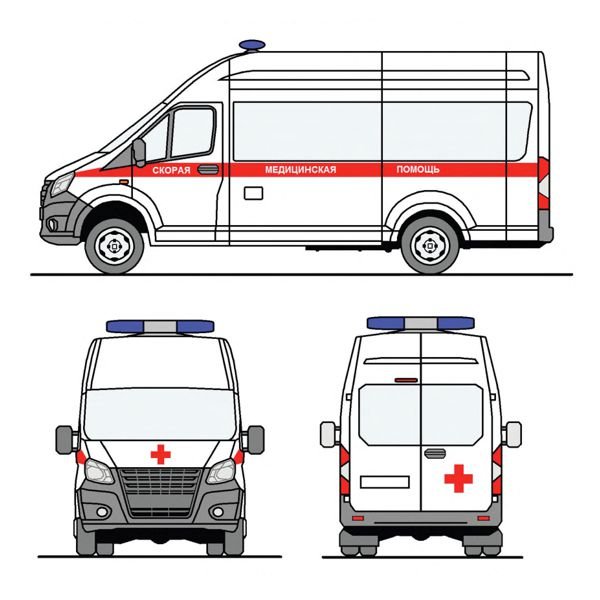 Газель Некст скорая помощь чертеж