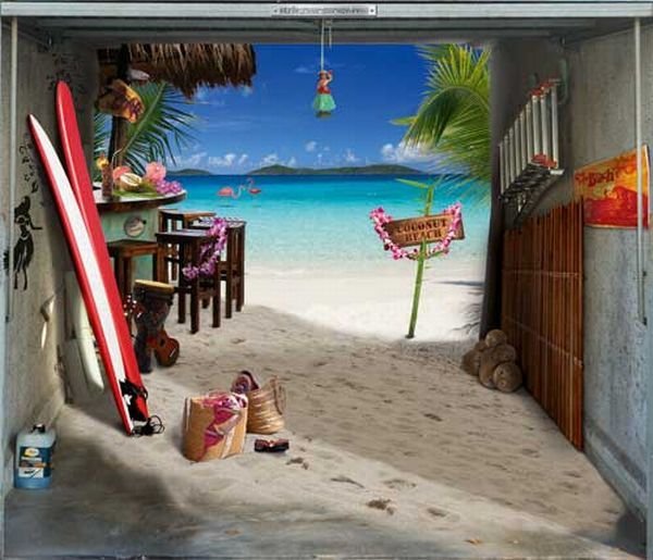 3д наклейки на гаражные ворота