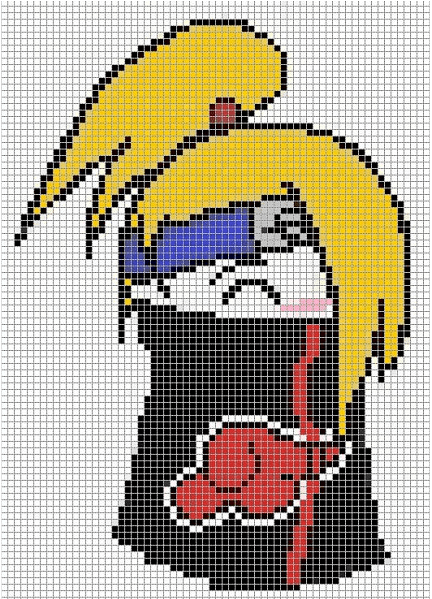 Вышивка крестиком Дейдара