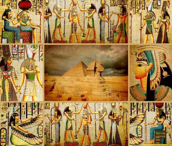 Коллаж стиль древний Египет