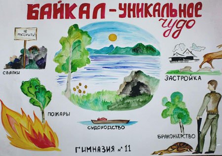 Плакаты в защиту Байкала