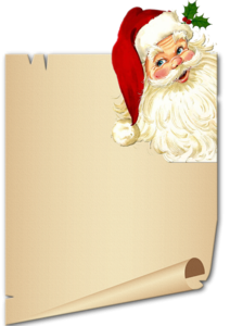 Дед Мороз с пустым плакатом