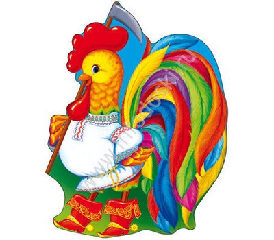 Петух с радужным хвостом