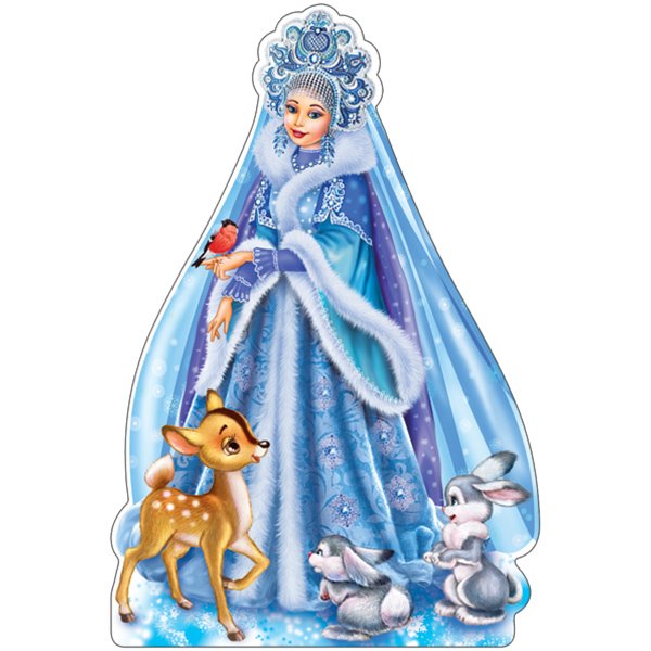 Снегурочка на белом фоне