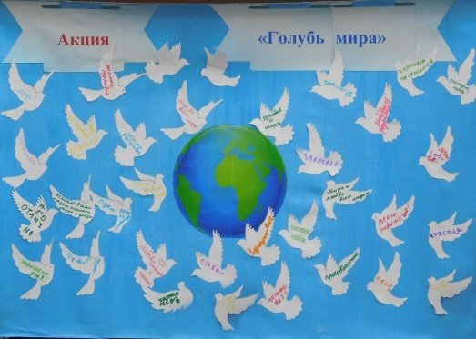 Плакат из голубей