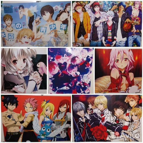 Аниме плакаты много